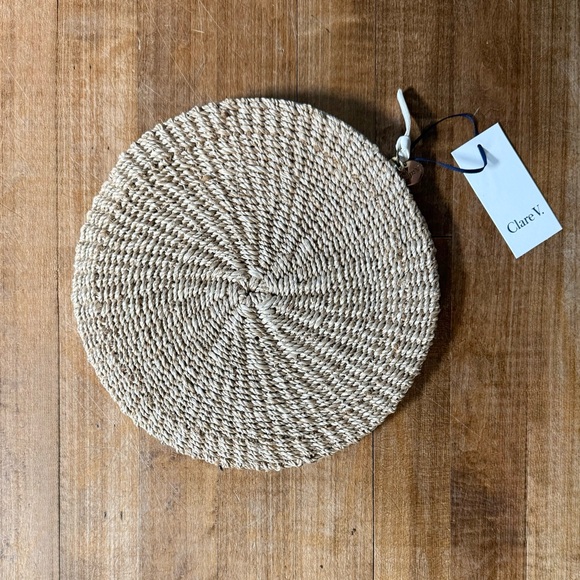 Clare V. Natural Woven Pouch - Picture 1 of 2